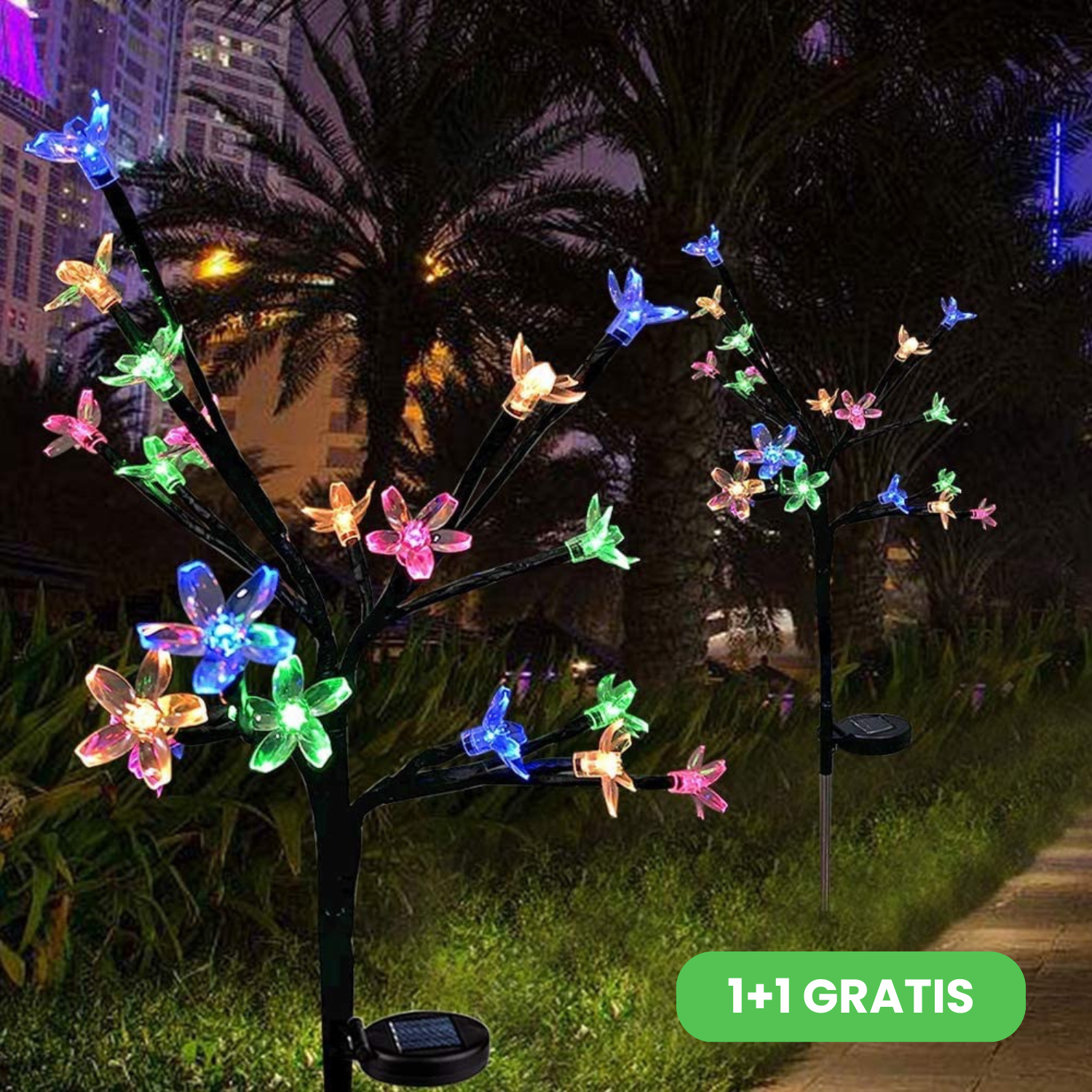 Solárne záhradné svetlá v tvare kvetov BLOOMSHINE 1 +1 GRATIS